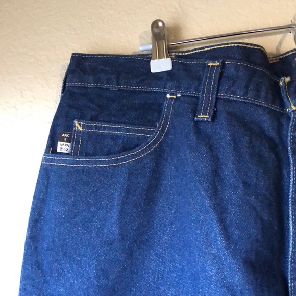 New Mens Jeans Carhartt Denim Straight Leg Blue Jeans Men’s Size 38X32 - Picture 2 of 13